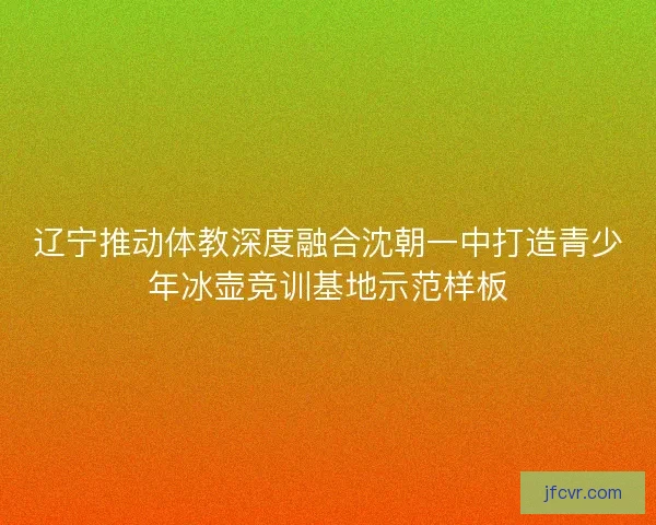 辽宁推动体教深度融合沈朝一中打造青少年冰壶竞训基地示范样板